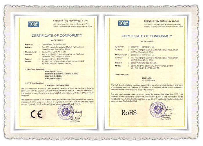 凯撒CE国际认证证书
